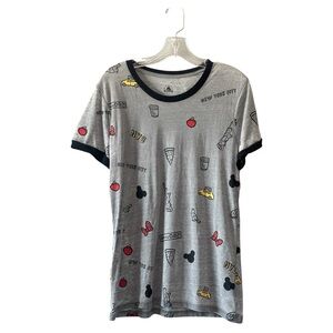 Disney Gray and Black Graphic T-Shirt